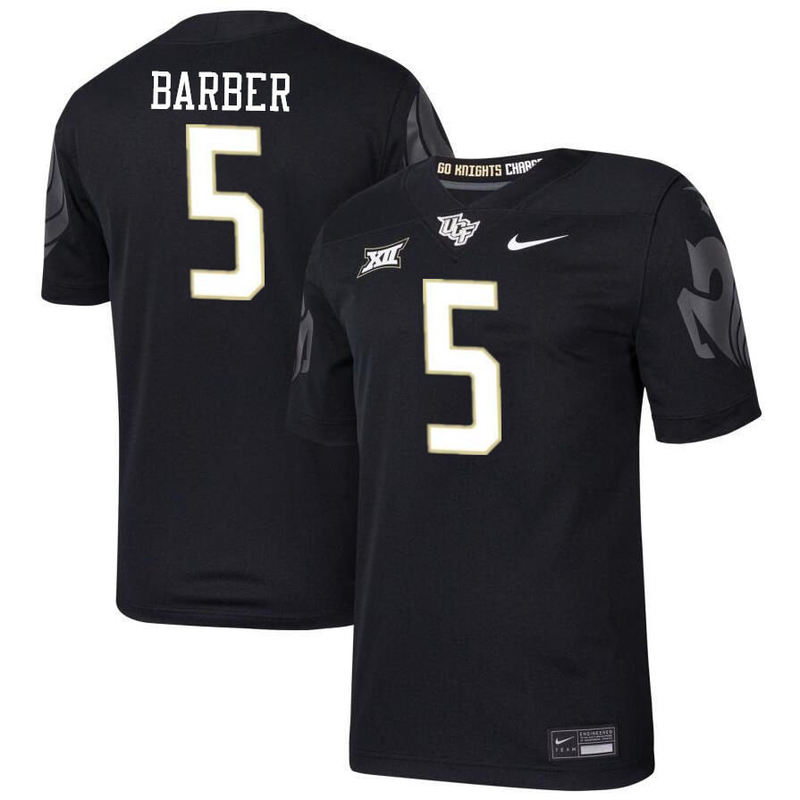 Men #5 Ricky Barber UCF Knights Big 12 Conference College Football Jerseys Stitched-Black